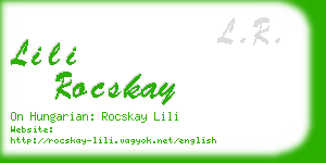 lili rocskay business card